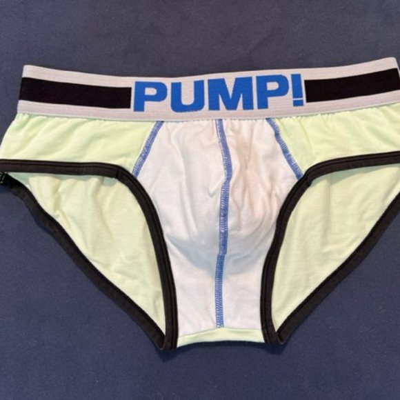 RARE "PUMP" Pouch Brief - Size "Large" Pale Green/White (PMP001-WGL) - Picture 3 of 5